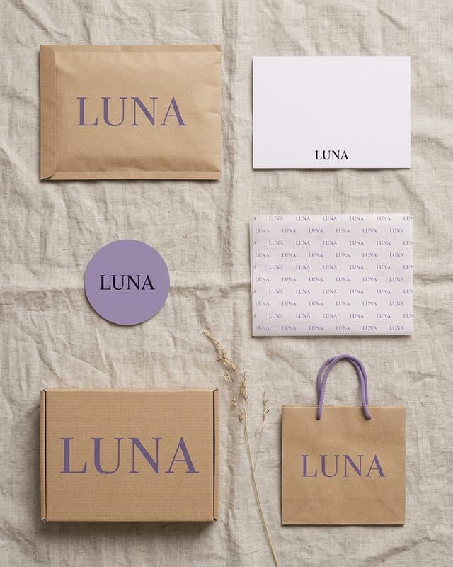 Упаковка бренда LUNA — настроение «Лаванда»